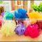 Wholesale bath sponge with rope body exfoliating PE mesh bath ball sponge cleaning