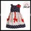 2016 polka dots july 4th dress children summer midi dresses party dresses for 8 year old girls children long frocks designs