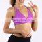 Wholesale Sexy fitness clothes Yoga wear 95% cotton 5% spandex purple gym clothing