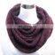 Wholesale Most Popular Ladies Girls Sequine Acrylic Loop Winter Knitted Scarf