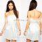 Latest fashion woman party pleated cocktail dress 2016