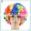 Sports Fan Crazy Party Cheap Rainbow Colors Curly Afro Wigs HPC-0089
