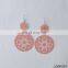 Painting filigree earrings metal flower earring