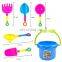 Plastic summer toy mini sand beach toy bucket set for kids