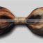 Fashion Men's Polyester Digital Print Wooden Look Bow Tie