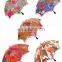 Umbrella Ethnic Handmade Protector Parasol Indian Fruit Printed Kantha Work Embroidered Sun Unisex Cotton Vintage Decor Umbrella