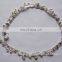 Silver - plated rhinestone fancy leg jewelry anklets manufacturer, silver plated anklet jewellery exporter