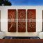 Water resistant corten steel decorative panel with 3d led light behind