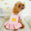 Cute Pet dog Cat pink Kindergarten suspenders apparel fleece Clothes Hoodie