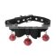 Double-layer bow cat bell rhinestone pet collar