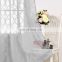 Elegant polyester simple style clipped sheer curtain fabrics