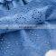 plain blue Hollow out style top with a short 2pcs girls suit wholesale price