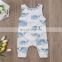 Baby Jumpsuit Cartoon Whale Toddler Summer Sleeveless Romper for 0-3T