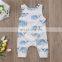 Baby Jumpsuit Cartoon Whale Toddler Summer Sleeveless Romper for 0-3T