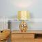 Korea fashion design hotel table decorative pink modern glass lamps for home decor