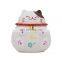 LED Nursery Night Lights USB Rechargeable Fortune Cat Silicone Lamps Portable Color Changing Cute Baby Gift