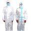 Disposable Protective Clothing with Hood PP Suit Elastic Cuffs Front Zipper Closure