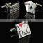 HOT Stainless Steel Silver Vintage Men's Wedding Poker Cufflinks Cuff Links Gift