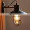 European Style Vintage Black Adjustable Wall Lamp With Glass Shade