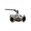 Tyco China Manufacturer Manual Ball Valve SS Stainless Steel Three Way Sanitary Ball Valve