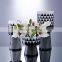 Classical Creative Handmade Simple Table Decoration Ornaments Glass Vase Black And White