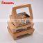 Sunkea Food packaging kraft paper salad box with clear window