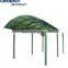 Aluminum cantilever single carport with solid PC board roof, powder coating frame