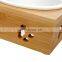 Dog and Cat Basic Feeding and Water Bowl Bamboo Pets Feeder Stand with Stainless Steel or Ceramic Bowls