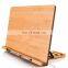 Adjustable Book Holder Tray and Page Paper Clips Bamboo Reading Rest Cookbook Stand Desk Portable Book stand