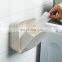 Bathroom Wall Mounted Punch-free Cotton Swab Holder Plastic Cotton Pad Organizer Paper Towel Dispenser