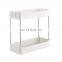 Plastic Removable Bathroom Kitchen Storage Rack with Hook 2-Tier Plastic Storage Shelf Rack