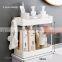 Plastic Removable Bathroom Kitchen Storage Rack with Hook 2-Tier Plastic Storage Shelf Rack