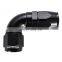 AN10 90 Degree End Adapter,  Aluminum Full Flow Swivel Fitting Hose