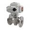 COVNA DN100 4 inch 2 Way 24V DC Double Flange Type 304 Stainless Steel Electric Actuated Ball Valve