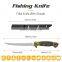 Outdoor sport fish knives and camping fix stainless steel kitchen knife printing film knife