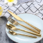 Wholesale Factory High Quality Sale Luxury Gold  Home Hotel Restaurant Eco Friendly Wedding Stainless Steel Cutlery Set
