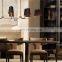 Modern Industrial Style Leaf shape oval fabric shade Chandelier Light Fixture For Living Dining Room Kitchen Island Foyer Lobby