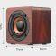 Mini Bamboo Wooden Speaker Square wireless rechargeable bt Bluetooth speaker Smart Phone Compatible stereo Speaker