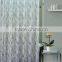 Simple style multi-color lines polyester shower curtain, for family hotel bathroom curtain