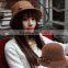 British Style Bowknot Ribbon Dome Wool Felt Elegant Charm Women Church Hat