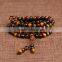 6mm Tibetan Buddhist 108 mixed color tiger eye stone Prayer Bead Mala Necklace