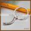nickel plated 25mm Flat split key ring with snake chian