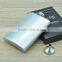 8oz Stainless Steel Liquor Wine Flask With Hinged Screw-On Cap