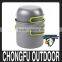 4pcs outdoor lightweight aluminum camping cookware backpacking bowl cook pot pan set for camping & hiking