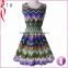 Muti colors gradient pattern blouse dress tops design