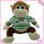 2016 New designed stuffed plush Monkey Toys with T-shirt and big eyes