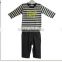 baby clothes high quality cheeap price baby boys cltohes set strip t shirt and solid color shorts 2pcs set