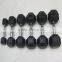 Crossfit Black Rubber Coated hex dumbbells