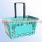 rolling plastic shopping basket