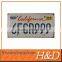 2016 Custom Embossing rotating number plate